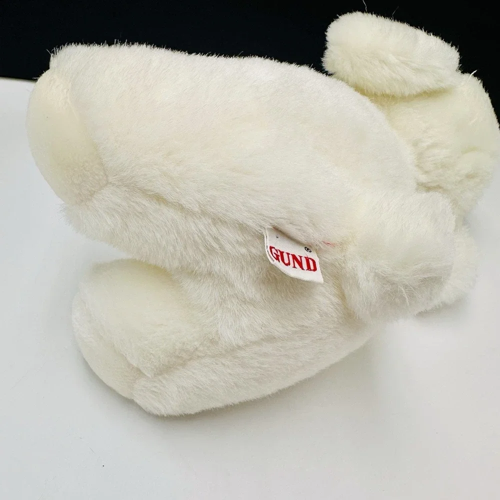 GUND 1982 White Puppy Dog Smooch Plush with Rattle Tail 10
